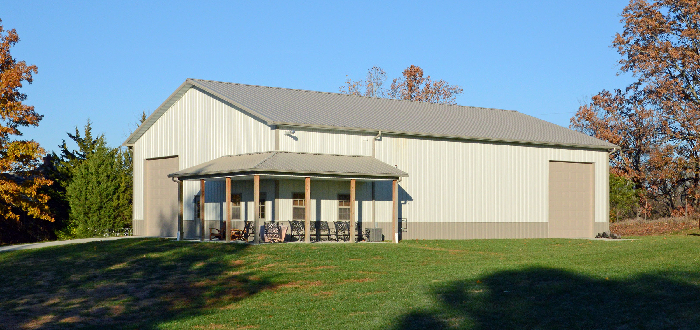 post frame suburban building